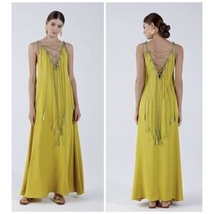 NWT My Beachy Side Monarch green maxi dress - size small MSRP $515